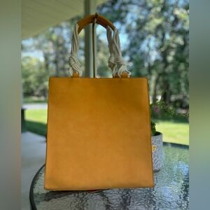 ❤️Universal Thread Mustard Tote with Rope Handles